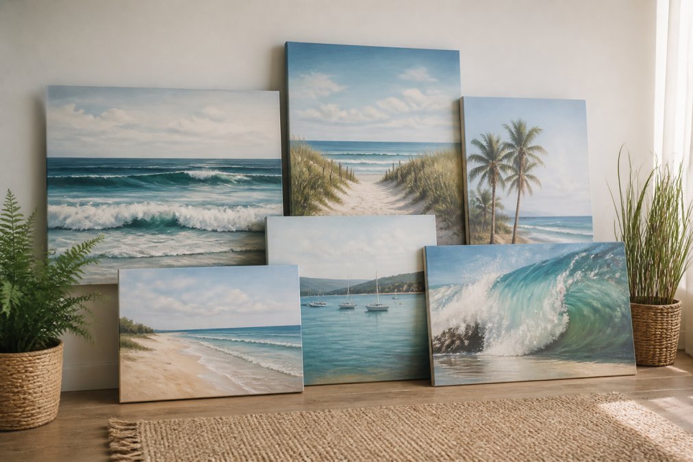 Coastal Canvas Art for Living Rooms: 9 Best Styles