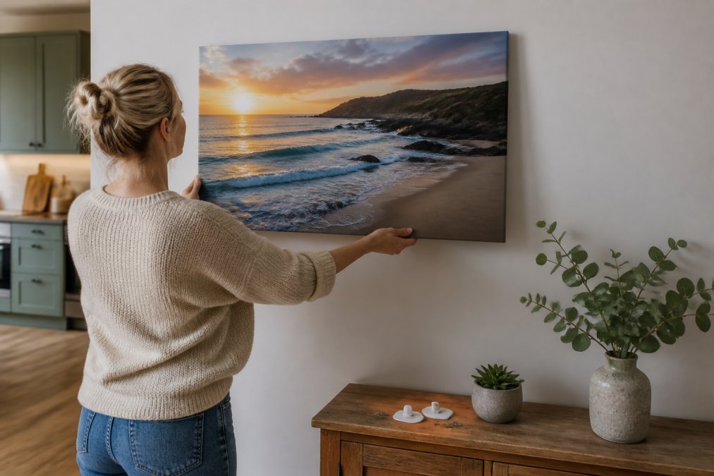 How to Hang Canvas Art Without Damaging Walls