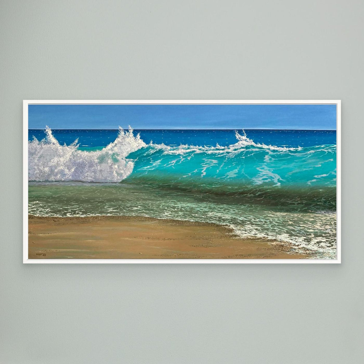 Ocean Wave breaking on beach